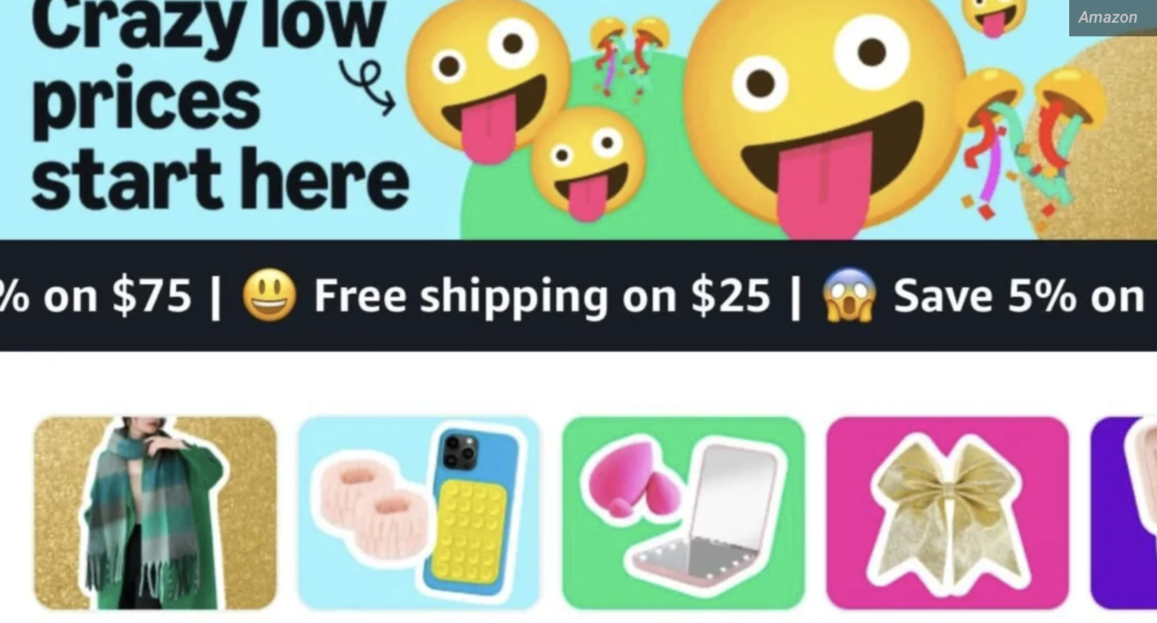 亚马逊首次推出折扣店所有商品均低于20美元！正面PK Temu和Shein